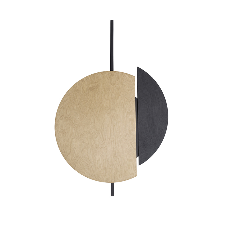 Edit Sunset Natural-C Flush Wall Light - Black