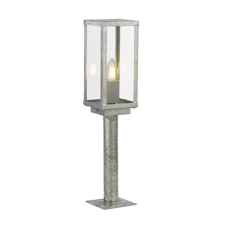 Searchlight Box II 500 Outdoor Post Light - Galvanised Steel