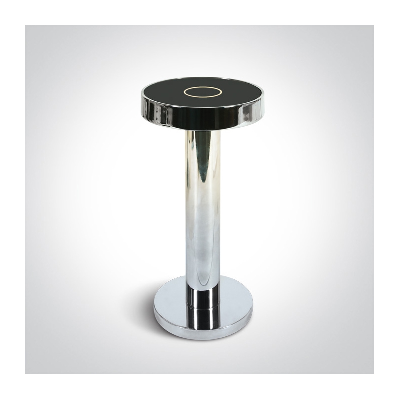 Rocki USB Rechargeable LED Outdoor Table Lamp - Chrome