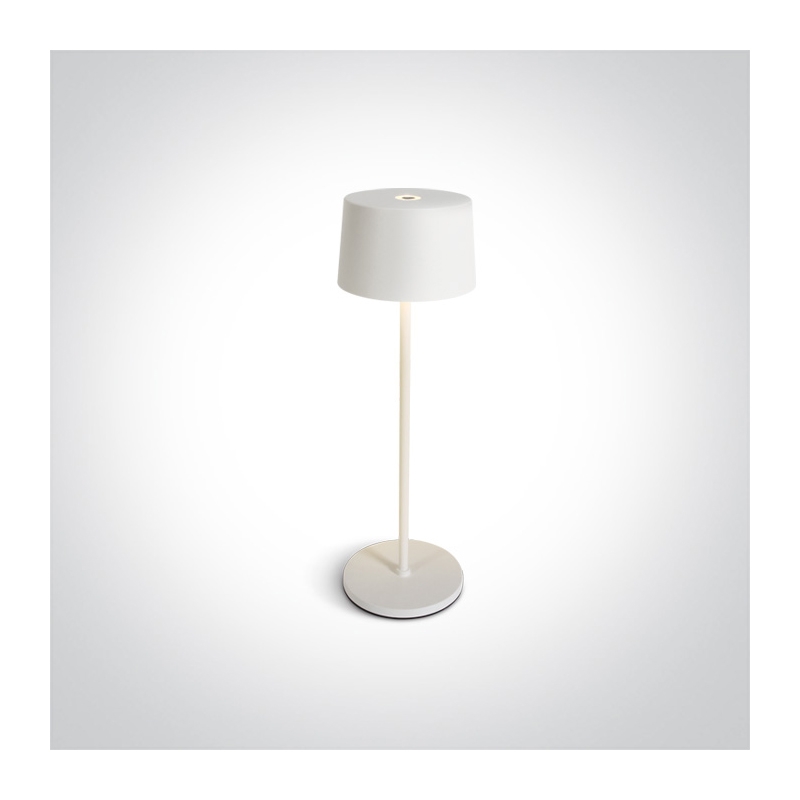 Trendi USB Rechargeable LED Outdoor Table Lamp - White