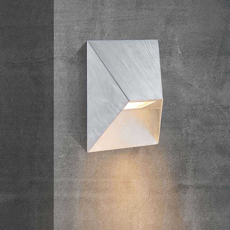 Nordlux Pontio 15 Outdoor Flush Wall Light - Galvanised Steel
