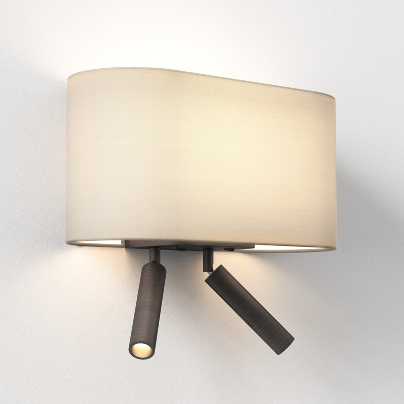 Astro Venn Twin Wall Light with Reading Light - Bronze