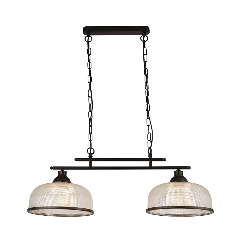 Searchlight Highworth 2 Light Bar Ceiling Pendant - Black