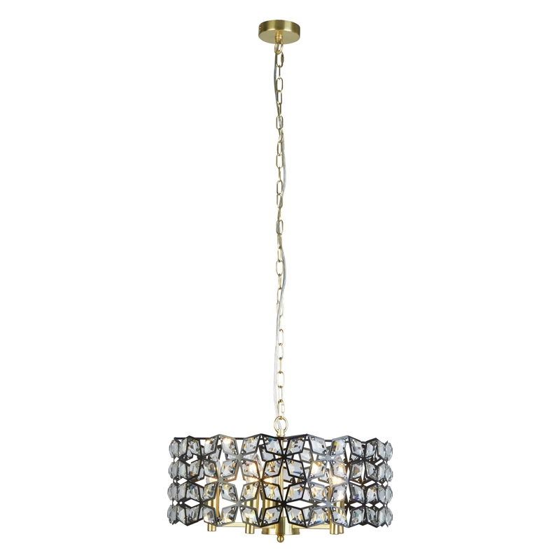 Searchlight Iris 5 Light Ceiling Pendant Light - Satin Brass