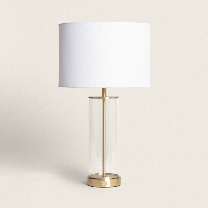 Edit Echo USB Rechargeable Glass Touch Table Lamp - Satin Brass