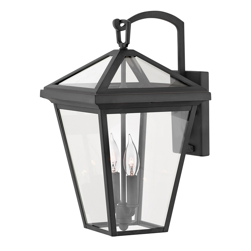 Quintiesse Alford Place 2 Light Medium Outdoor Lantern Wall Light - Black
