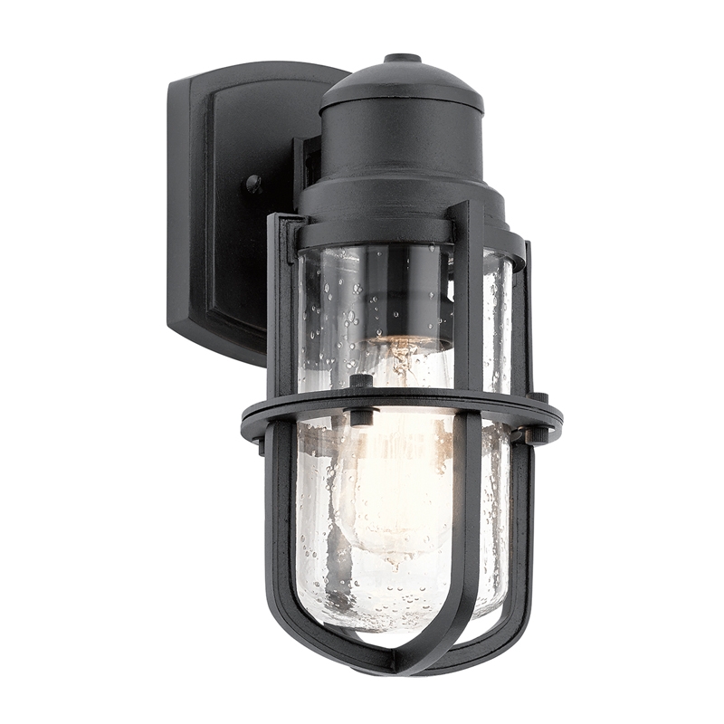 Kichler Coastal Suri Outdoor Lantern Wall Light - Textured Black
