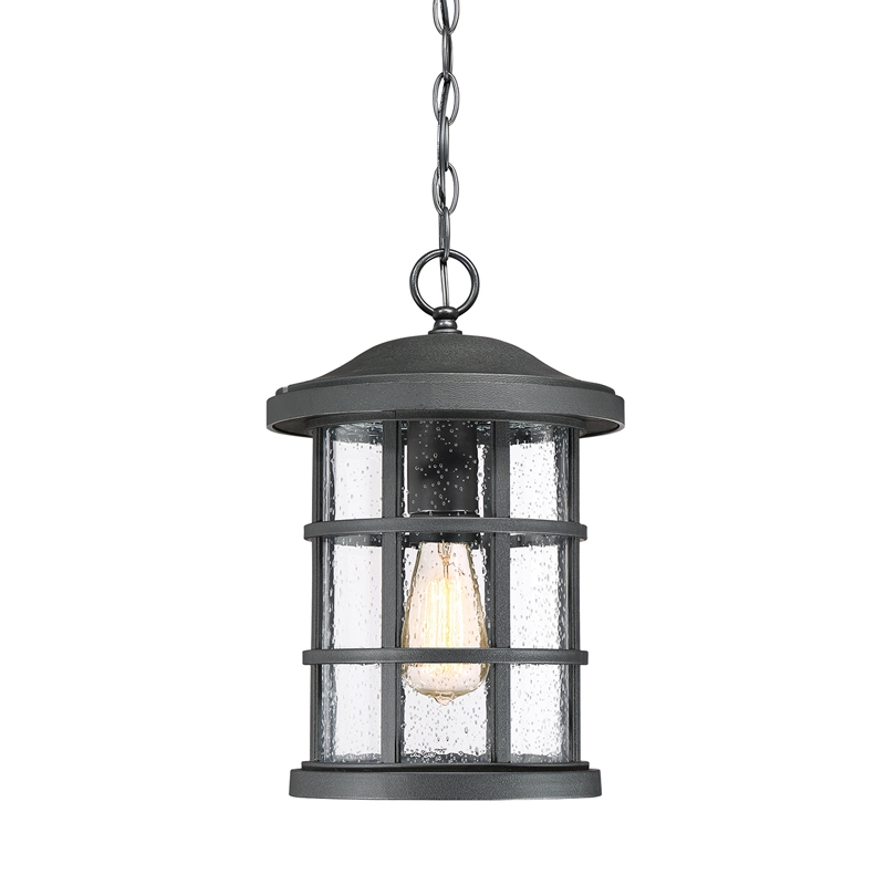 Quoizel Coastal Crusade Pendant Porch Lantern - Black