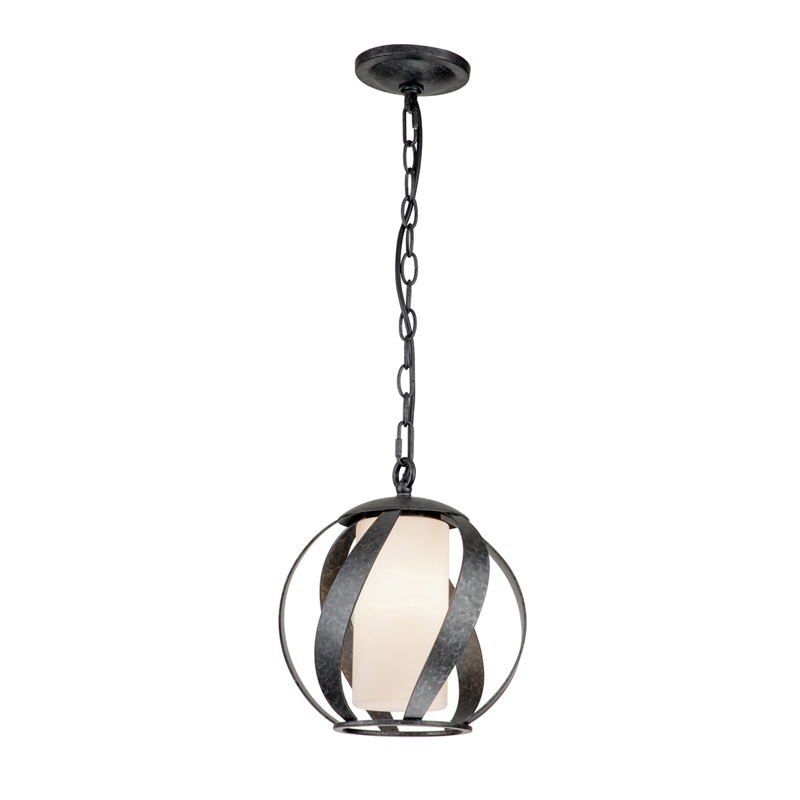 Quintiesse Blacksmith Pendant Porch Lantern - Black