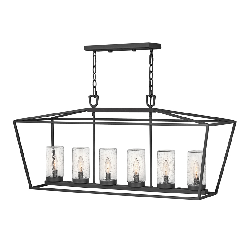Quintiesse Alford Place 6 Light Outdoor Bar Pendant - Black