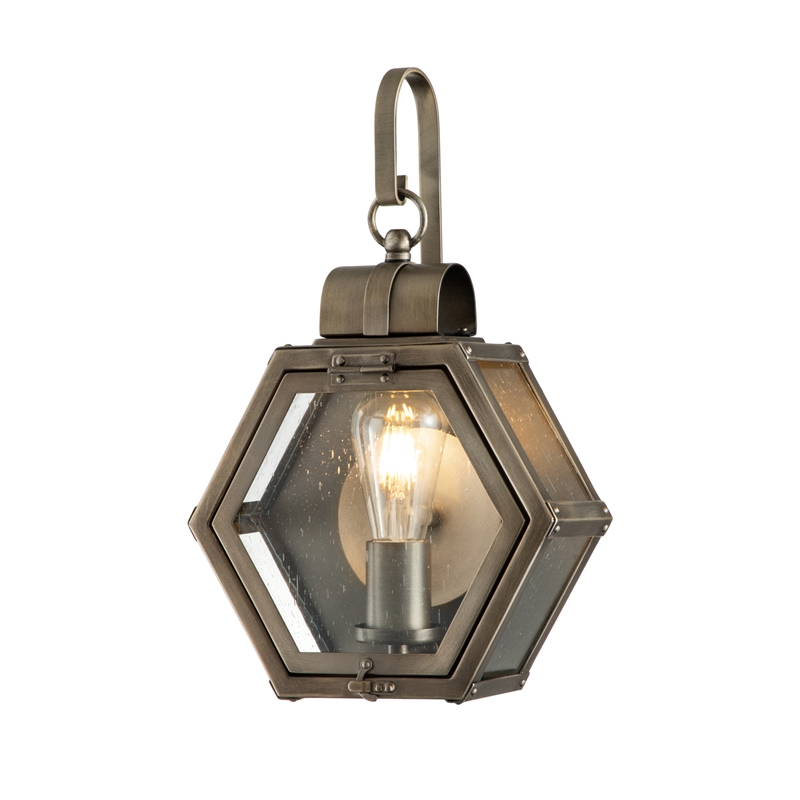Quintiesse Heath Outdoor Lantern Wall Light - Burnished Bronze