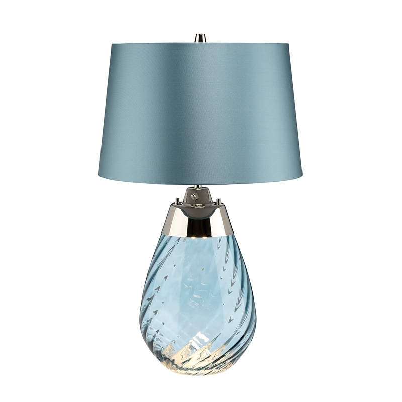 Elstead Lena Glass Table Lamp - Blue