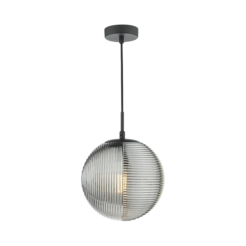 Dar Evander Ceiling Pendant Light - Matt Black