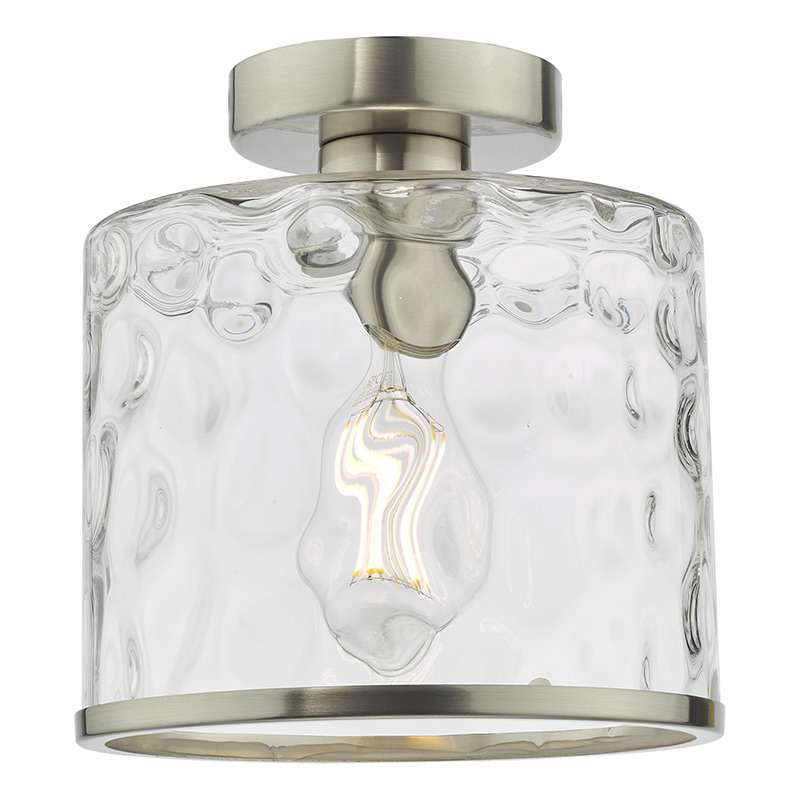 Dar Olsen Semi-Flush Ceiling Light - Satin Chrome