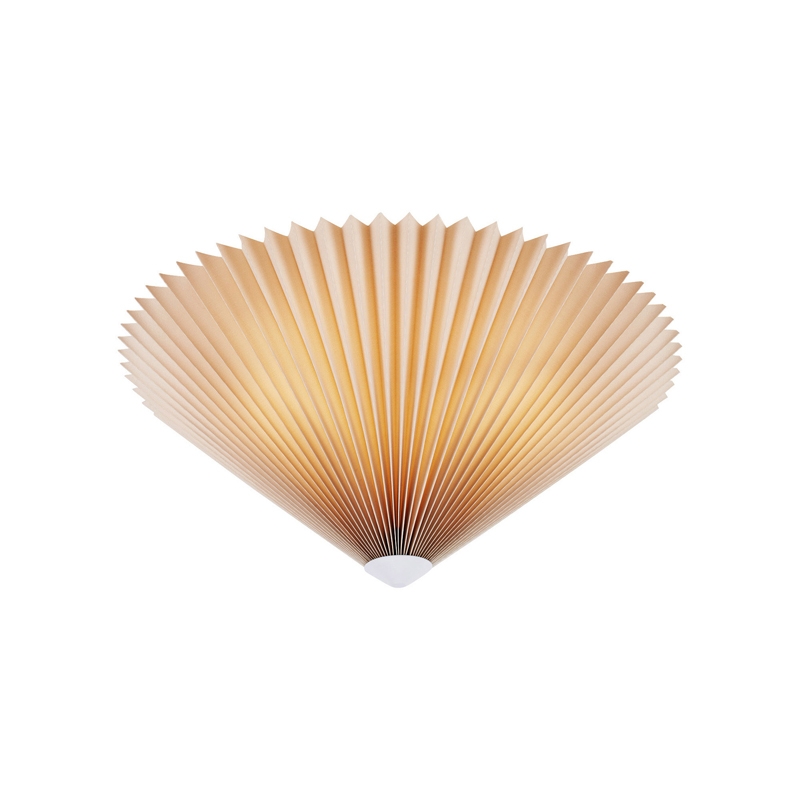 Plisado Large Flush Ceiling Light - Beige