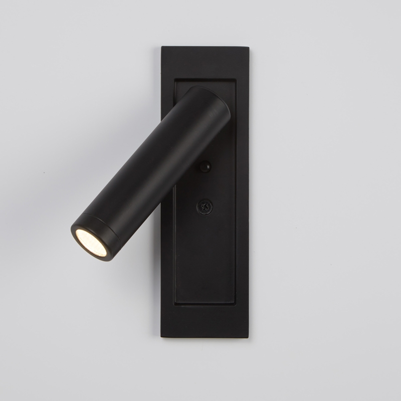 Edit LED Recessed Reading Wall Light - Black