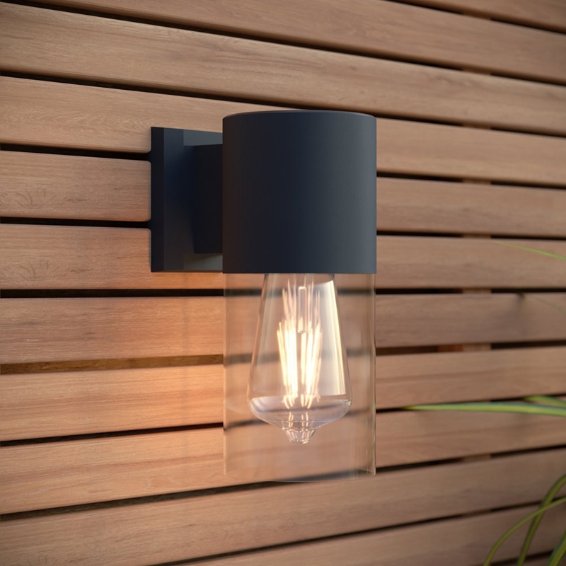 Suri 365 Salcombe Solar LED Outdoor Wall Light - Black