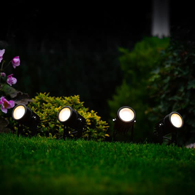 Suri 365 Atlas Solar LED Spotlights - Black - Set of 4