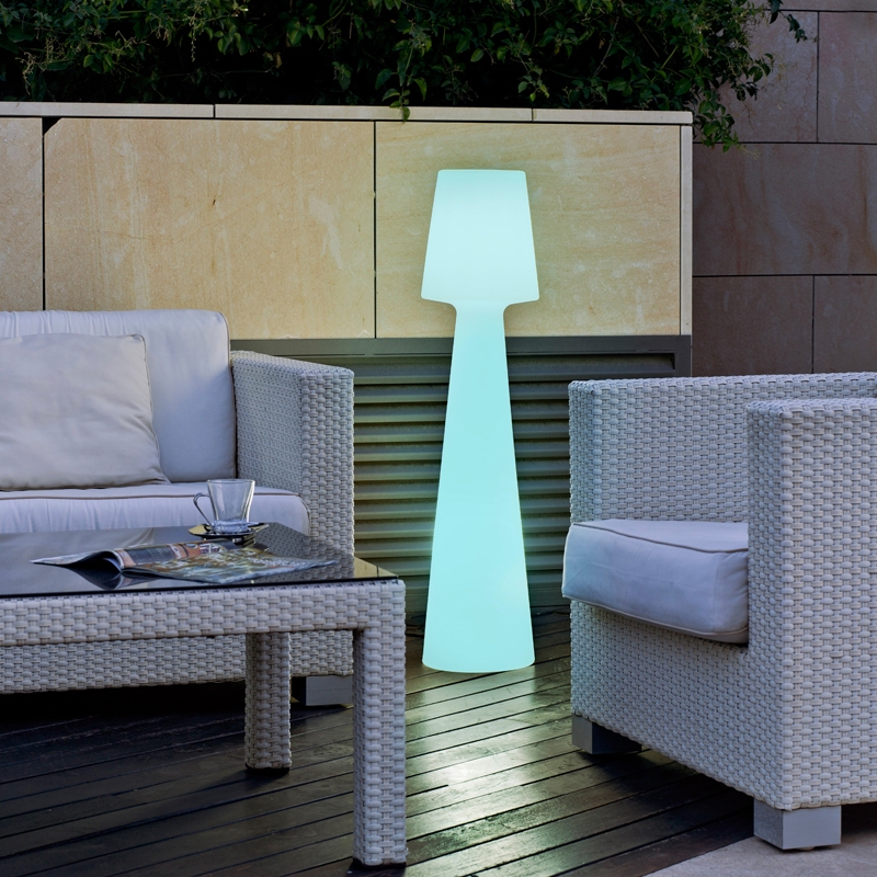 Newgarden Lola 110 Colour Changing LED Outdoor Floor Lamp with Remote Control - White