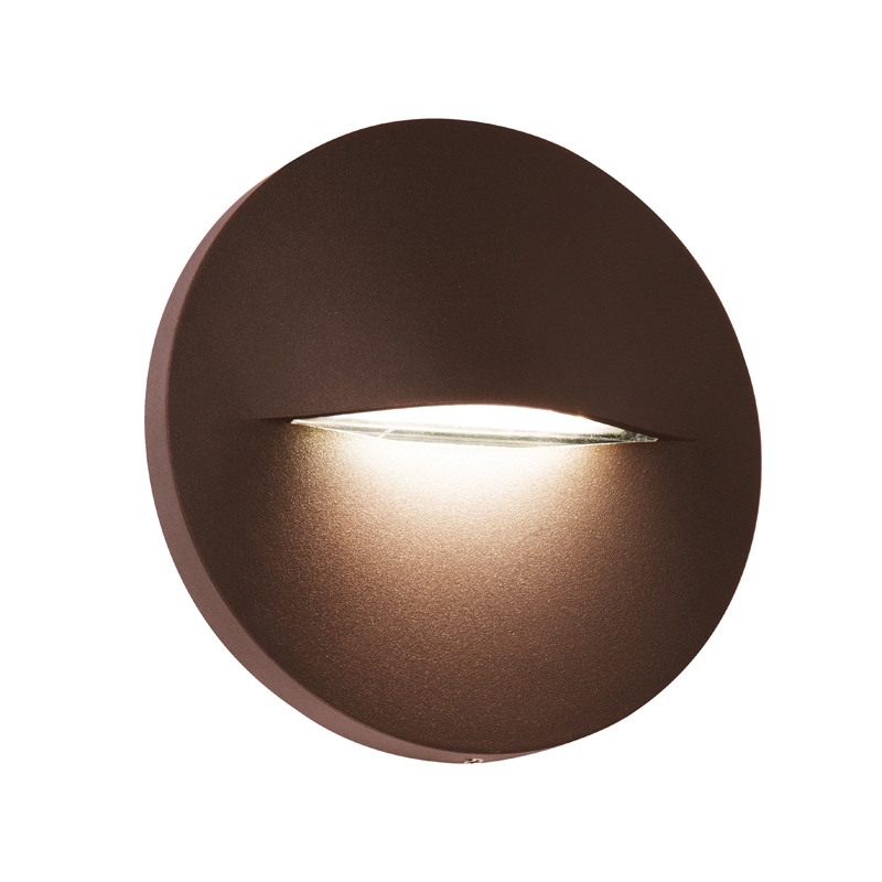 Edit Vita Round LED Outdoor Wall Light - Rust Brown