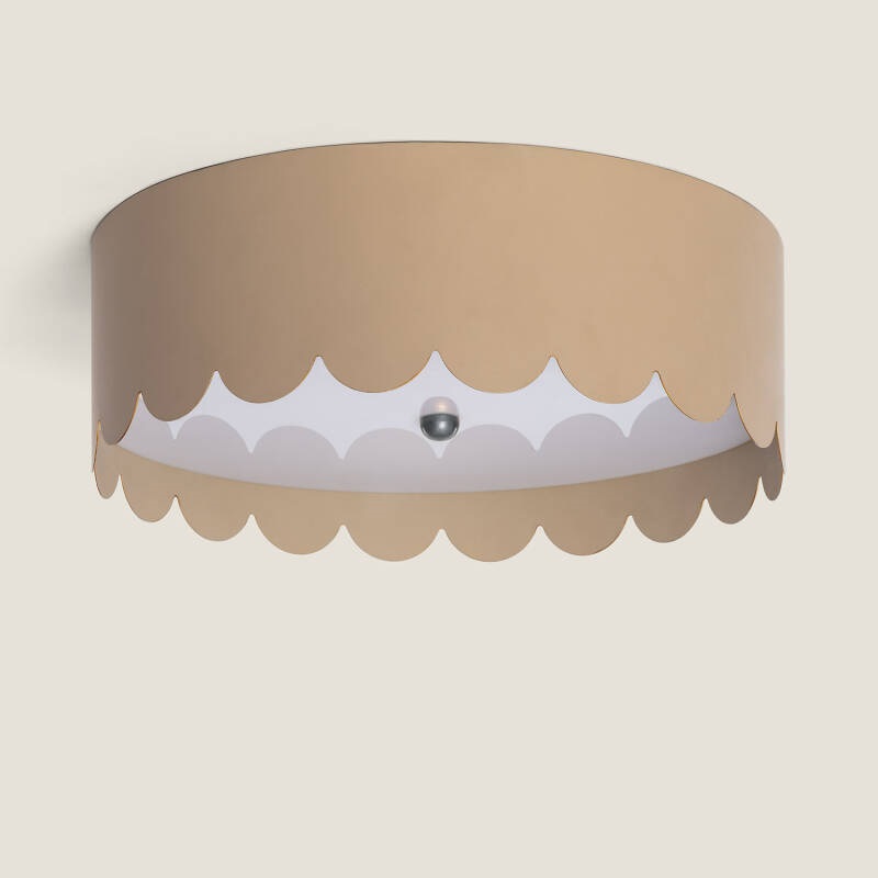 Edit Penelope Scalloped Flush Ceiling Light - Caramel