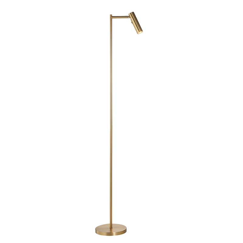 Luxia Swindon LED Floor Lamp - Brass