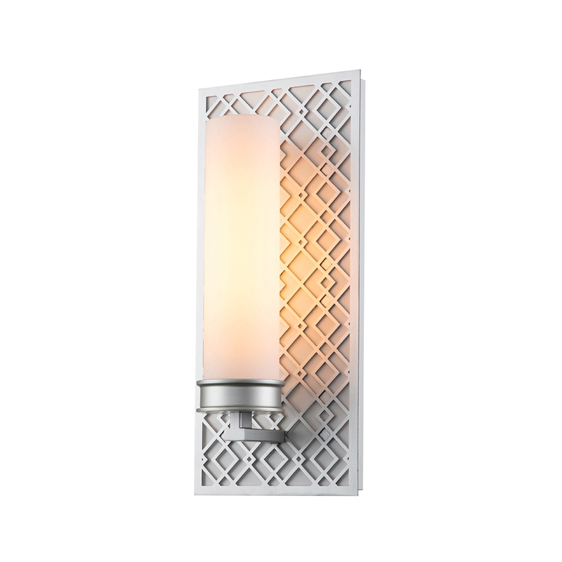 Elstead Ziggy Bathroom Glass Wall Light - Silver