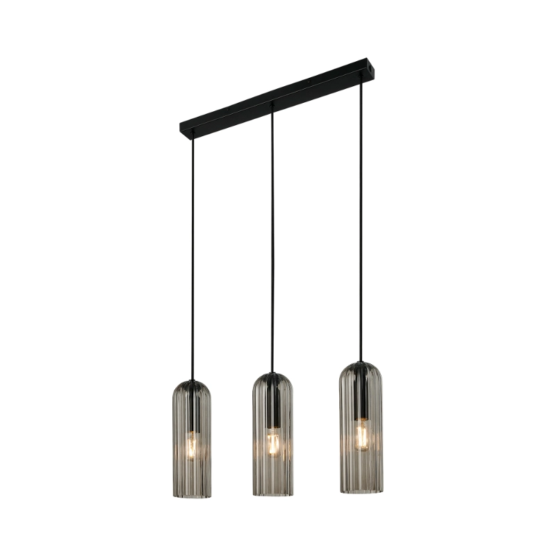 Nordlux Miella Glass Light Bar Ceiling Pendant Smoked