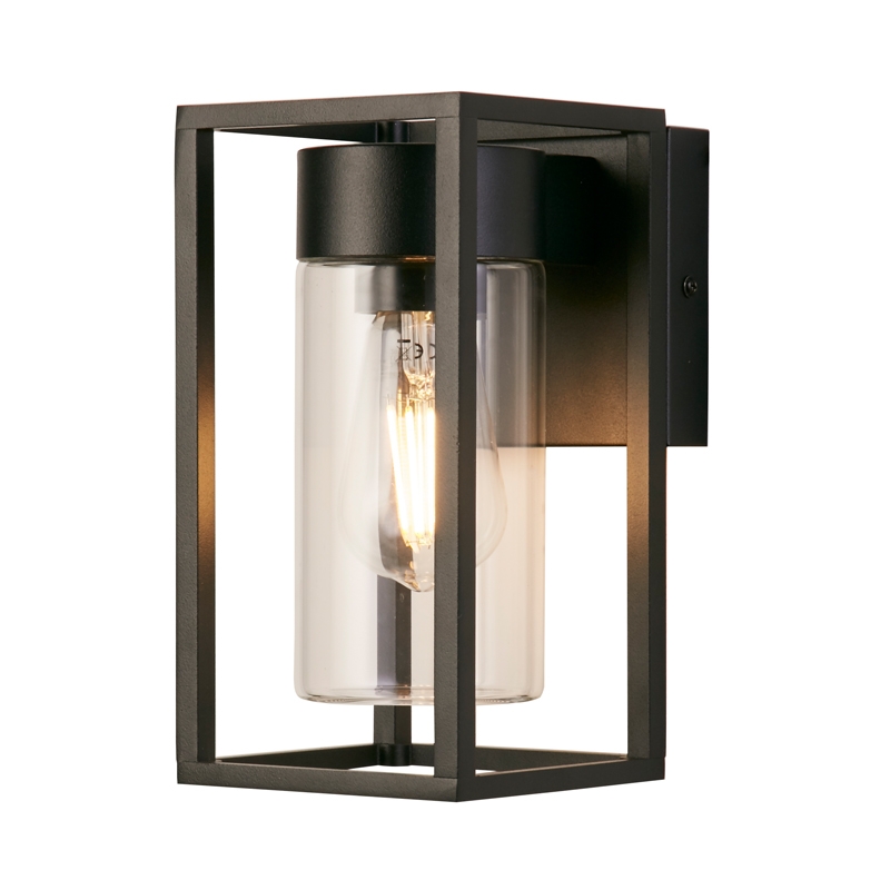 Searchlight Newcomen Outdoor Lantern Wall Light - Sand Black