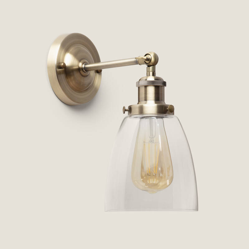 Edit Eltham Glass Wall Light - Brass
