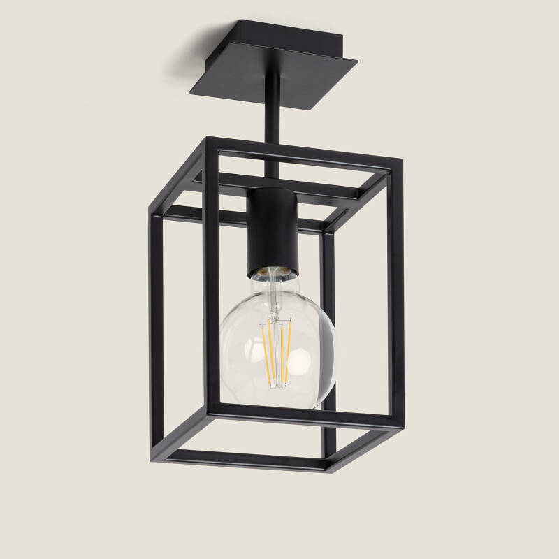 Edit Chiswick Semi-Flush Ceiling Light - Black