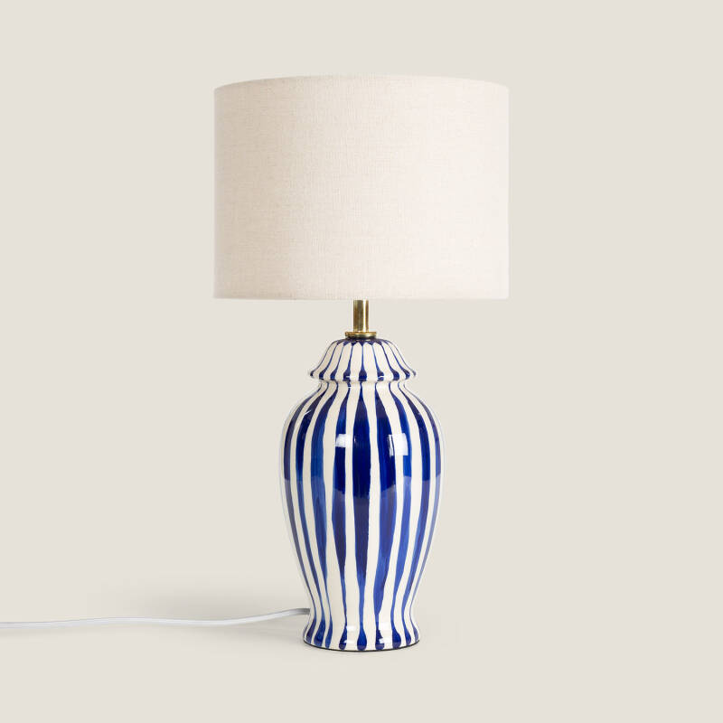 Wisteria Bailey Ceramic Table Lamp - Blue