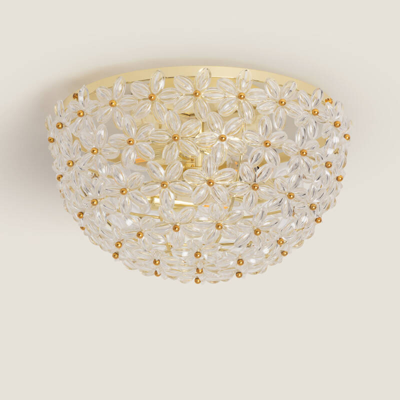 Edit Posie Flush Ceiling Light - Gold