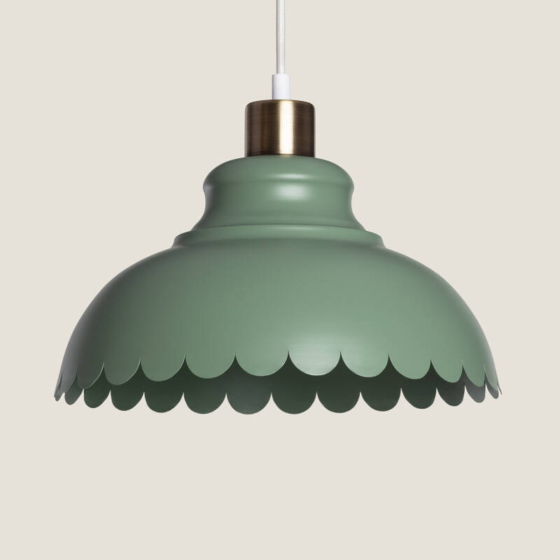 Edit Avery Scalloped Ceiling Pendant Light - Green