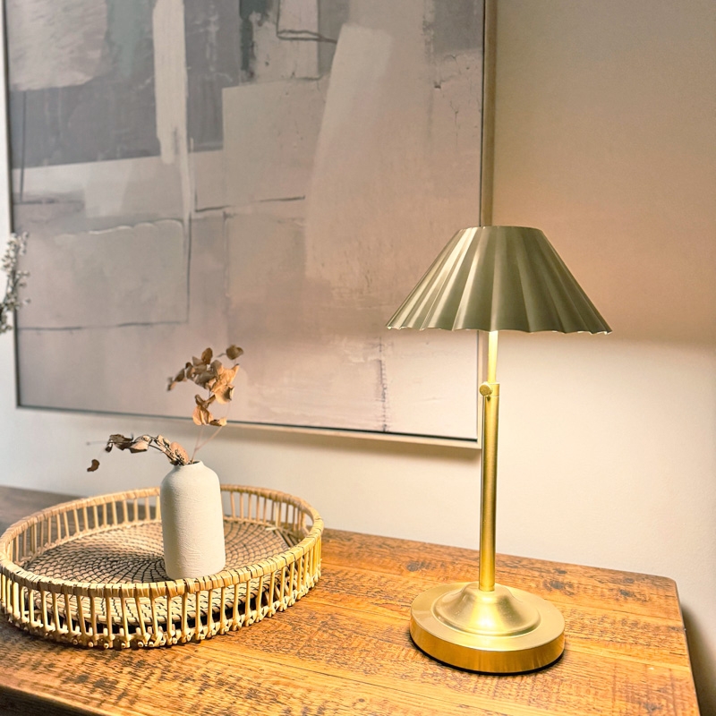 Westport Jules USB Rechargeable LED Touch Table Lamp - Brass