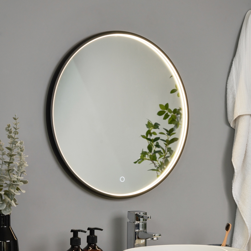 Forum Roc 500 LED Illuminated Bathroom Mirror Light - Black