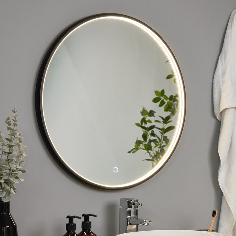 Forum Roc 600 LED Illuminated Bathroom Mirror Light - Black
