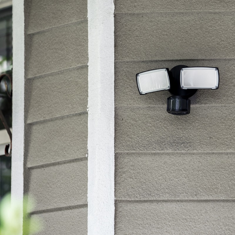 Lutec Chimera LED Floodlight with PIR Sensor - Black