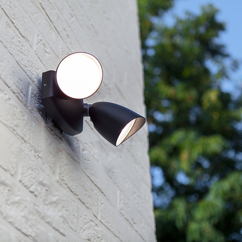 Lutec Shrimp LED Floodlight IP54 - Black