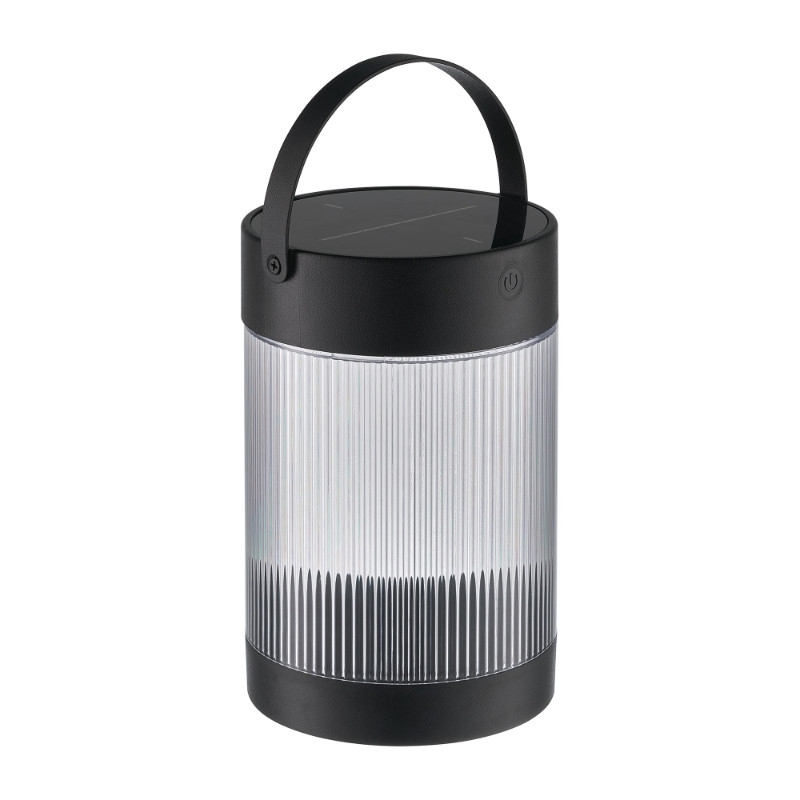 Nordlux Coupar USB Rechargeable Solar LED Outdoor Table Lamp - Black