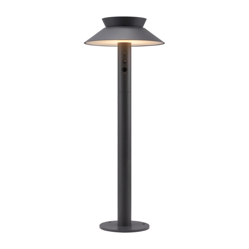 Nordlux Justina Solar LED Outdoor Post Light with PIR Sensor with Dusk to Dawn Sensor - Anthracite