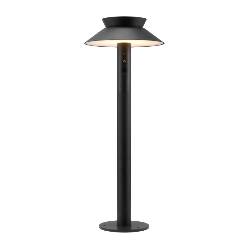 Nordlux Justina Solar LED Outdoor Post Light with PIR Sensor with Dusk to Dawn Sensor - Black