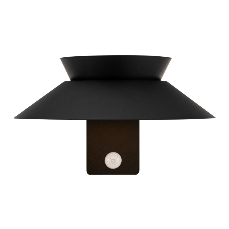 Nordlux Justina Solar LED Outdoor Wall Light with PIR Sensor with Dusk to Dawn Sensor - Black