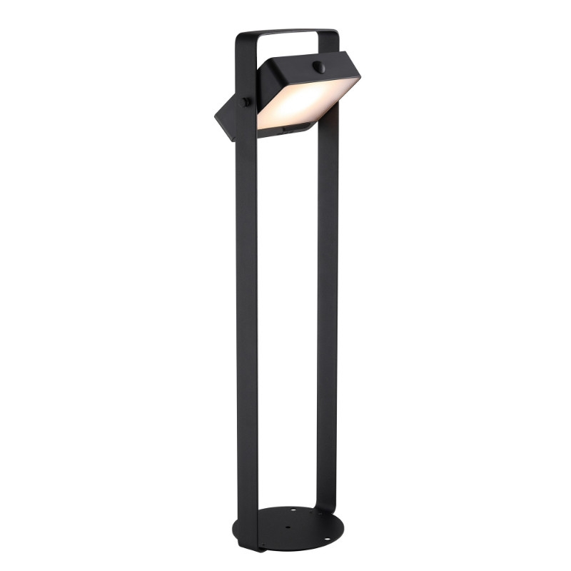 Nordlux Saulio Solar LED Outdoor Post Light with PIR Sensor with Dusk to Dawn Sensor - Black