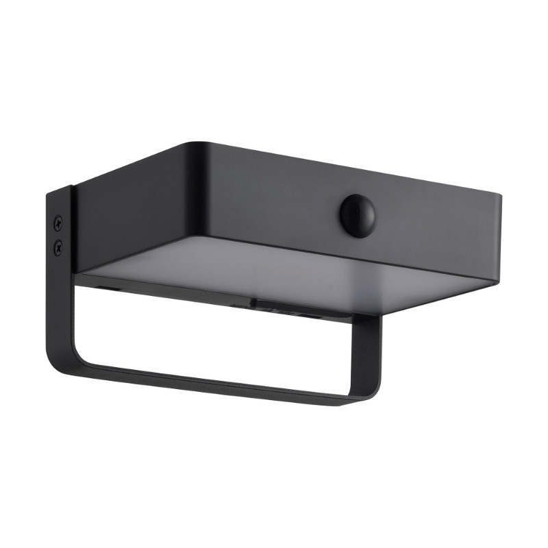 Nordlux Saulio Solar LED Outdoor Wall Light with PIR Sensor with Dusk to Dawn Sensor - Black