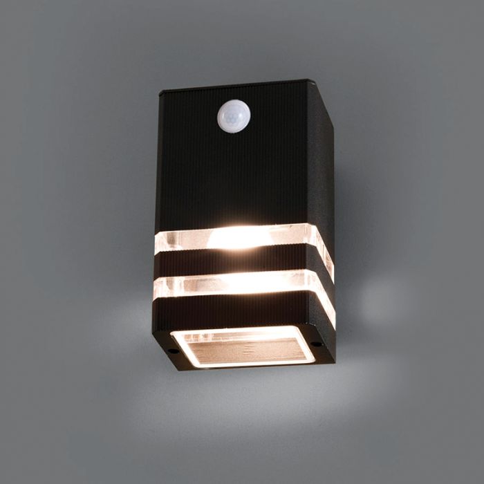 Edit Rio Outdoor Wall Light with PIR Sensor - Black