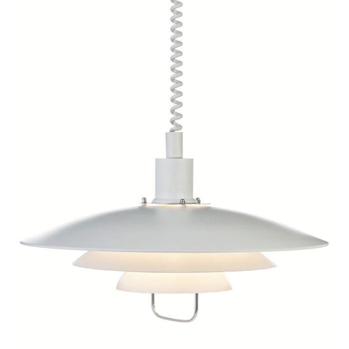Kirkenes Rise and Fall Ceiling Pendant Light - White