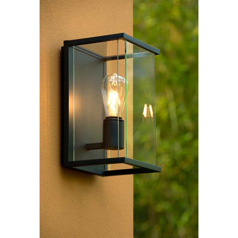 Lucide Claire Half Lantern Outdoor Wall Light - Anthracite