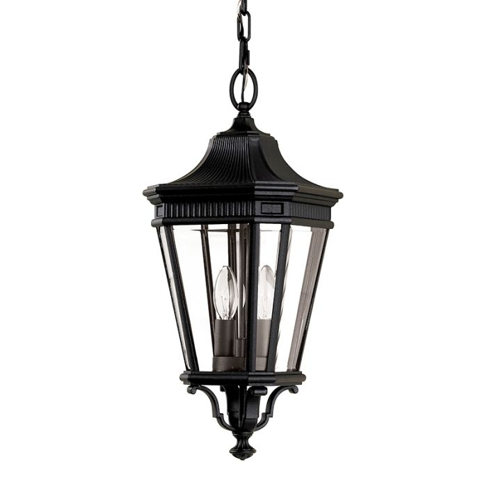 Feiss Cotswold Lane Outdoor Porch Pendant Light - Black