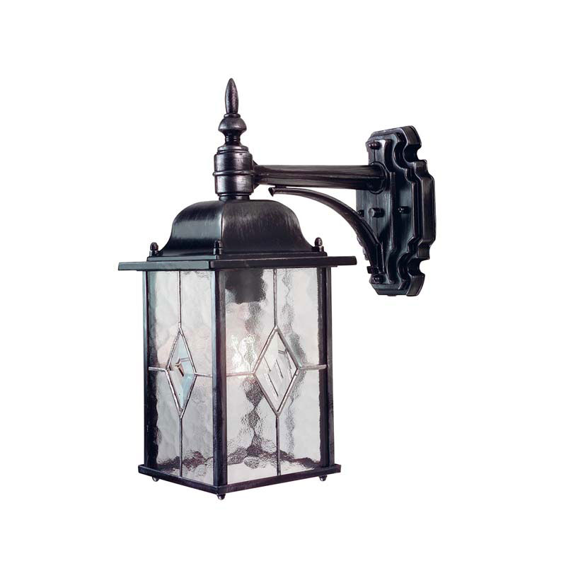Elstead Wexford Outdoor Hanging Lantern Wall Light - Black